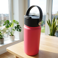 Bouteille d'eau portable Jiahe en acier inoxydable de 350 ml pour enfants, avec paille, isolation sous vide, large ouverture, sans BPA, pour la randonnée et les activités de plein air