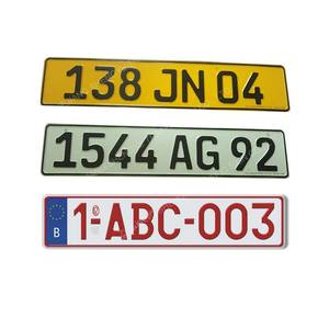 520x110mm en relief feuille réfléchissante jaune bordure noire de <span class=keywords><strong>plaque</strong></span> <span class=keywords><strong>d</strong></span>'<span class=keywords><strong>immatriculation</strong></span> de voiture - Product Image 3