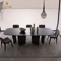 Table de salle à manger en bois de style moderne italien simple 2022, 6/8/10 places, meubles de restaurant