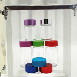 Round Big Volume 500ml 800ml 1000ml NB Brand Food Glass Jars Storage Black <b>Plastic</b> <b>Screw</b> Lid for Jam/ - Product Image 3