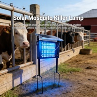 Tueur de moustiques solaire sans produits chimiques 4000mAh, anti-insectes intelligent à cellule photoélectrique, double longueur d'onde, étanche, portable pour jardin