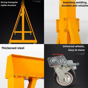 Portable 2 3 5 tonnes grue à portique électrique léger en aluminium 1000kg-10 tonnes entrepôt d'atelier à hauteur réglable - Product Image 3