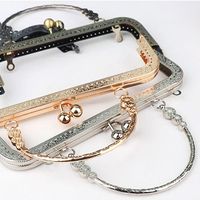Serrure de fermoir de baiser en métal vintage pour cadre de sac à main pour bricolage artisanat sac accessoires pièces de sac pour sac d'artisanat faisant cadre de sac à main