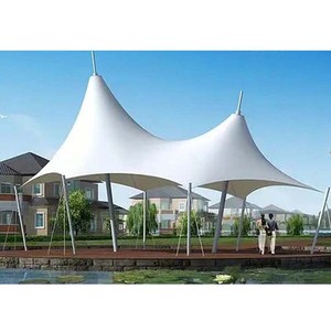 Vente en gros de tentes paysagères en PVDF PTFE résistantes aux UV, pour l'aménagement paysager des centres commerciaux et des places publiques - Product Image 3