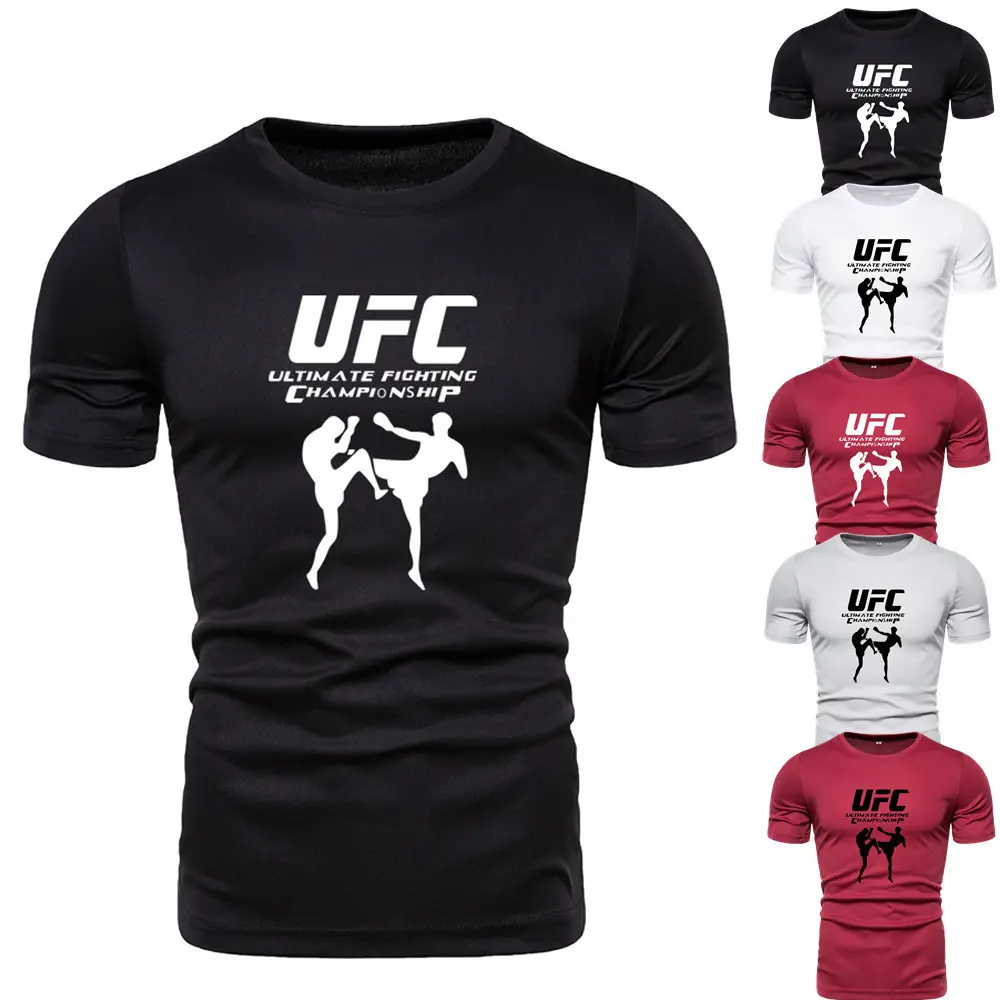 UFC T-shirt de combat été nouveau T-shirt à manches courtes ras du cou pour hommes 2023