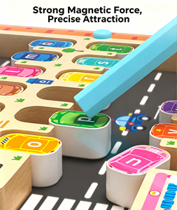 <span class=keywords><strong>Jeu</strong></span> de labyrinthe de stationnement en bois Montessori personnalisé pour enfants, <span class=keywords><strong>jeu</strong></span> éducatif interactif parent-enfant pour l'apprentissage des lettres, adapté à tous les âges - Product Image 6