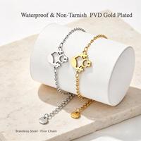 Bracelet Breloque Grenouille Mignonne en Acier Inoxydable Or 18K Argent Animal Délicat Anti-ternissement Étanche Hypoallergénique pour Femme Vente en Gros