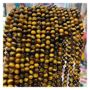 Perles de pierre naturelle perles rondes en cristal 5A <span class=keywords><strong>oeil</strong></span> de tigre améthyste Lapis Lazuli Citrine perles en vrac pour la fabrication de bijoux de bracelet à faire soi-même - Product Image 1