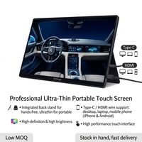 Monitor Portátil de Aluminio CNC con Pantalla Táctil FHD Brillante de Alto Contraste 1500:1 y Cable Único para MacBook Pro Air