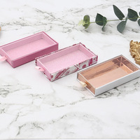 Boîte d'emballage pour cils en carton rigide de luxe, personnalisée, imprimée, de haute qualité, type tiroir, emballage cosmétique
