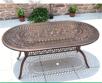 Tables et chaises de jardin en fonte pour balcon, tables et chaises d'extérieur pour villa, tables et chaises européennes de loisirs en aluminium moulé