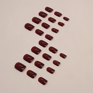 Venta caliente de prensa de acrílico <span class=keywords><strong>rojo</strong></span> en las <span class=keywords><strong>uñas</strong></span>, <span class=keywords><strong>uñas</strong></span> postizas cuadradas <span class=keywords><strong>cortas</strong></span>, <span class=keywords><strong>uñas</strong></span> de <span class=keywords><strong>Color</strong></span> sólido personalizadas de alta calidad, vendedores al por mayor - Product Image 3