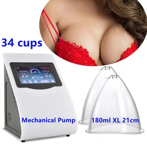 34 Cups Mechanische Pomp 180Ml Xl Borstvergroting Machine Butt Lift Vacuüm Therapie Cupping Bil Lifting Machine