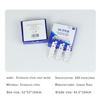 Lames de rasoir à usage unique en acier inoxydable à bord simple pour rasoir droit, avec logo personnalisé, non jetables, pour barbier