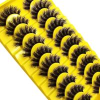 Faux cils effet naturel, cils vaporeux, cils œil de chat, faux cils en vison synthétique, bande de faux cils moelleux, lot de faux cils