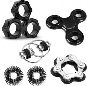 TOYSRUNNER Plastic <b>Rings</b> Spinner <b>Fidget</b> Toy Ages 8+ Stress Relief Focus Aid Quiet Play Gift Birthday Holiday Party Favors - Product Image 6