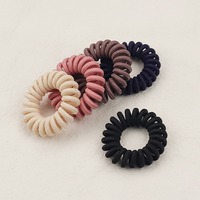 Élastiques à cheveux en tissu, spirales, attaches pour cheveux pour femmes et filles, cordon de téléphone imperméable, chouchous
