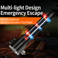 Nouvelle lampe torche tactique LED à énergie solaire, rechargeable par USB, ABS 3.7V IP44, 1000+ lumens, faisceau réglable, camping d'urgence