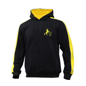Sweatshirts à capuche personnalisés, avec logo brodé, vente en gros de sweatshirts à capuche sport en coton noirs - Product Image 2