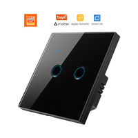 TYSH Interrupteur intelligent WiFi Zigbee 1/2/3/4 voies pour Alexa Homekit, étanche, panneau tactile ABS