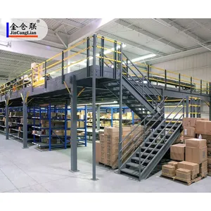 Estantería de apilamiento, estantes para almacén, Mezzanine, escalera, estante