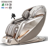 Fauteuil de massage 4D ultra complet avec rouleaux pour les pieds, commande vocale, chaleur, écran LCD, piste SL de 152 cm, étirement thaïlandais, 24 programmes automatiques et pétrissage des mollets