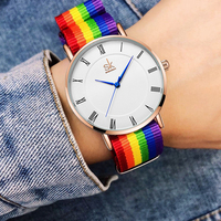 SK Pride Mois Jour Lgbt Pride Drapeaux Charme Bracelet Tissé Montres Drapeaux Avec Montres-Bracelets Gay Pride