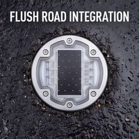 Marqueur routier solaire LED double face en aluminium IP68 à longue autonomie pour usage extérieur, destiné aux grossistes en signalisation routière