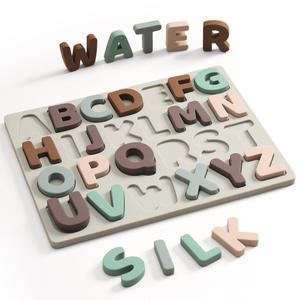 Juguetes de madera de estilo nórdico, educación temprana para la infancia, rompecabezas de combinación de formas de animales del alfabeto, accesorios educativos para fotografía de recién nacidos - Product Image 5