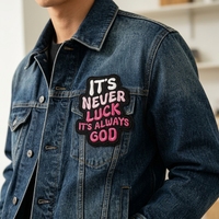 Patchs brodés colorés avec slogans, lettres et citations, thermocollants et à coudre, OEM, vente en gros pour vêtements, streetwear, jeans et sacs