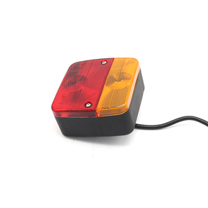 Boeray 12V <b>LED</b> ABS Trailer Tail <b>Light</b> Emergency Blinker for Truck & Car Universal Fit Yellow <b>Red</b> - Product Image 4