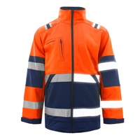 Vêtements de travail pour hommes, prêts à être expédiés, transfrontaliers, automne/hiver, coupe-vent, avec bandes réfléchissantes, doublure polaire, polyester, logo personnalisé