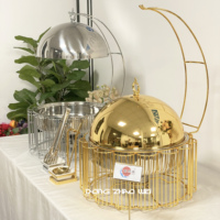 Plat Chafing de Luxe 9L en Acier Inoxydable, Chauffe-Plats Professionnel pour Maison, Restaurant, Hôtel, Buffet et Traiteur