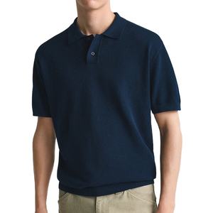 <span class=keywords><strong>Polo</strong></span> <span class=keywords><strong>Basic</strong></span> lavorata a maglia a maniche corte stile sblocco per l'uomo alla moda - Product Image 1