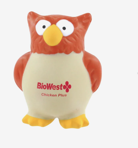 Juguetes Antiestrés Personalizados con Forma de Búho, Marca Marketing Wise Bird, 2.75x3.25 Pulgadas, Logotipo Impreso, Regalo al por Mayor - Product Image 1