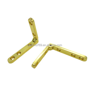 Accesorios <span class=keywords><strong>para</strong></span> Cajas de Almacenamiento, <span class=keywords><strong>Bisagras</strong></span> Metálicas Doradas Brillantes de 90 Grados de Alta Calidad, 31 x 39 mm, <span class=keywords><strong>para</strong></span> Cajas de <span class=keywords><strong>Madera</strong></span> - Product Image 2