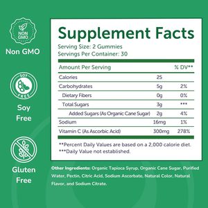 Gummies de Vitamine C OEM/ODM pour Adultes et Enfants – Soutien du Système Immunitaire – Complément Booster d'Immunité VIT C – Gommes Végétaliennes Mâchantes et Savoureuses - Product Image 6