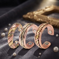 Bague en cuivre unie et lisse, style minimaliste, pour femmes et hommes, bijou vintage simple à porter au quotidien