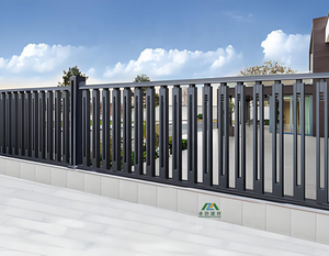 Clôture réglable en acier inoxydable et alliage d'aluminium, design moderne extrêmement robuste, matériau durable, résistant à la rouille - Product Image 2