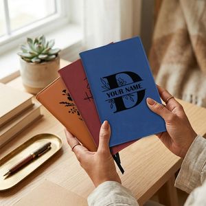 Diario de Cuero Personalizado, Cuaderno de Cuero A5 Grabado con Láser, Ideal como Regalo de Cumpleaños para Él o Ella - Product Image 6