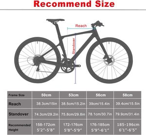 Bicicleta de Carretera de Carbono 700C T800, Bicicleta de Carreras de Alto Rendimiento con 18 Velocidades <span class=keywords><strong>SORA</strong></span> R3000 y Frenos de Disco para Ciclistas Principiantes - Product Image 6