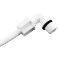 Codo de rosca macho de 1/4 pulgadas, accesorios de conexión rápida, Conector de compresión POM, agua de ósmosis inversa