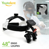 New Popular Ergonomic Dental Loupes Headgear 4X 5X 6X Magnifier Binocular Loupe Light Wireless Electric Power Source Metal
