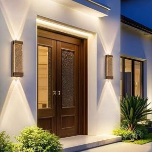 Lampe murale extérieure en cristal LED de style minimaliste pour l'installation sur mur extérieur, couloir, jardin, lampe murale extérieure IP65 - Product Image 1