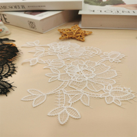 3D Fleur DIY Noir et Blanc Poisson Soie Incrusté Bijoux Patch Broderie Décoration Mariage Dentelle Accessoire Femme Dentelle