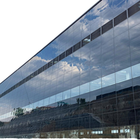 Fenêtres et Portes Modernes en Verre Teinté et Profilés Aluminium pour Façade de Villa, Écologiques, Garantie 5 Ans pour Façade de Bâtiment