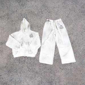 Conjunto de Sudadera con Capucha de Forro Polar de Algodón Transpirable con Bordado Personalizado, Ropa Urbana, Sudadera Holgada de Lujo, Chándal para Hombre, Color Sólido - Product Image 5