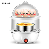 Cuiseur à vapeur multifonctionnel à double couche pour œufs Machine à petit-déjeuner transparente à couche unique Cuiseur à œufs automatique hors tension