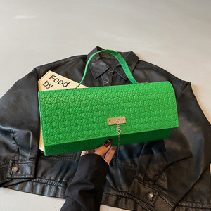 2025 mùa đông Bộ sưu tập mới dệt dệt thời trang túi xách tối giản nhỏ túi vuông màu cao giá trị cá nhân hình học - Product Image 2