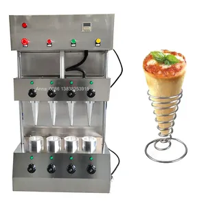 China Best Verkopende Geautomatiseerde Pizza Machine 2 Heads Pizza Cone Maker Machine Pizza Verwarming Machine